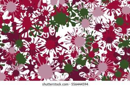 Seamless pattern of colored spots and blotches. Camouflage.
