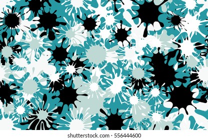 Seamless pattern of colored spots and blotches. Camouflage.
