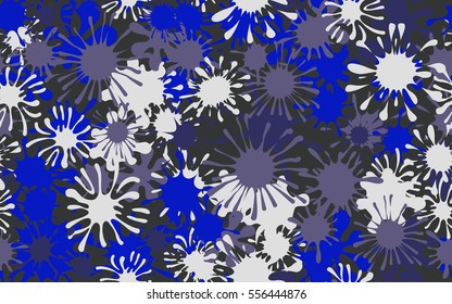 Seamless pattern of colored spots and blotches. Camouflage.
