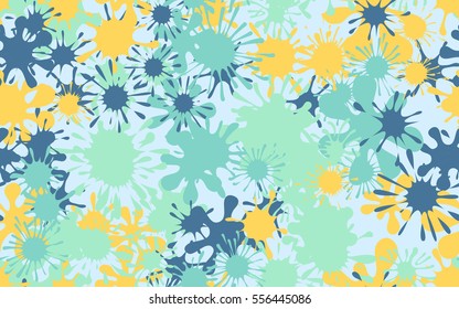 Seamless pattern of colored spots and blotches. Camouflage.