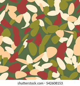 Seamless pattern of colored spots. Camouflage.