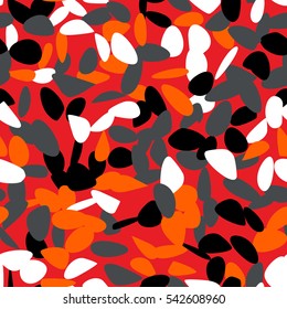 Seamless pattern of colored spots. Camouflage.