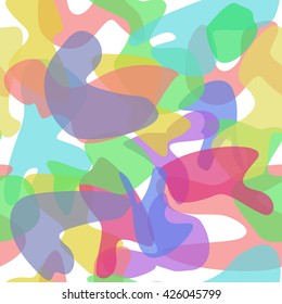 Seamless pattern colored spots. Color texture with transparency.