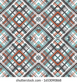 Seamless pattern with colored squares