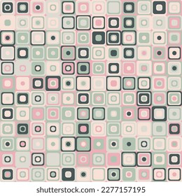 Seamless pattern with colored squares. Abstract background with geometric shapes