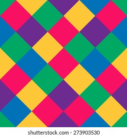 seamless pattern of colored squares in vintage style. 10 eps