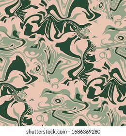 seamless pattern with colored stains, water, liquid acrylic Vector. pink and green color