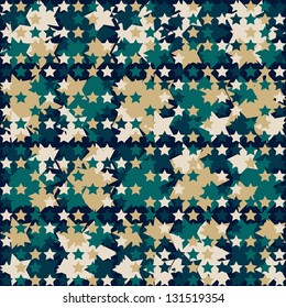 Seamless pattern with colored stars