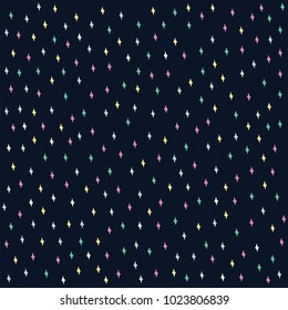 Seamless pattern with colored stars. Vector abstract background.