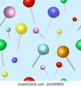 Seamless pattern with colored sweets