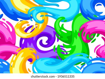 Patrón sin inconvenientes con los movimientos de color o las manchas de pintura.