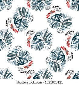 Seamless pattern with colored three-pieces for turkeys(texture 5).
