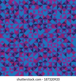 Seamless pattern of colored triangles