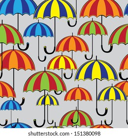 seamless pattern colored umbrella