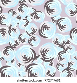 Seamless pattern. Colored vortices inside the rounded squares