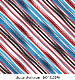 seamless pattern with colored zigzag lines.