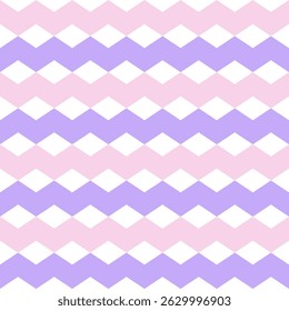 Seamless pattern of colored zigzags. Abstract texture of pink and purple lines on a dark background. Vector illustration