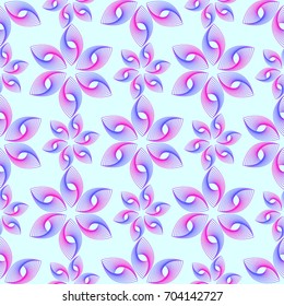 Seamless pattern with a colorful abstract flower shape. Vector illustration can be used for textile, fashion design and other