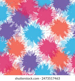 Seamless pattern with colorful pattern of abstract flowers Colorful flower seamless pattern illustration.