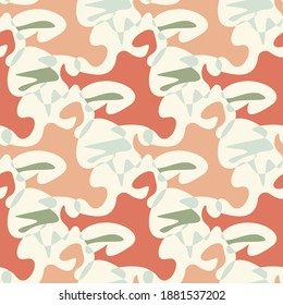 Seamless pattern with colorful abstract repeat shapes 