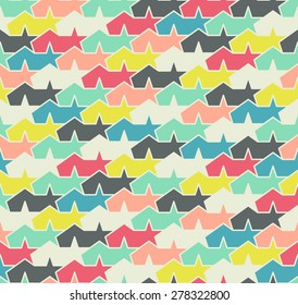 Seamless pattern. Colorful abstract stars.