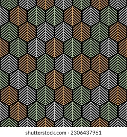 Seamless pattern with colorful abstract trees