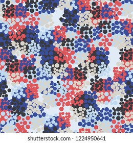 Seamless pattern. Colorful abstract urban camouflage. For children and women. Editing is available.
