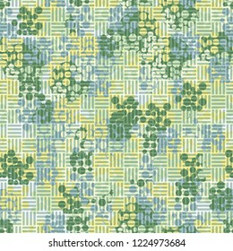 Seamless pattern. Colorful abstract urban camouflage. For children and women. Chess foreground. Editing is available.