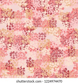 Seamless pattern. Colorful abstract urban camouflage. For children and women. Radial beam squares. Editing is available.