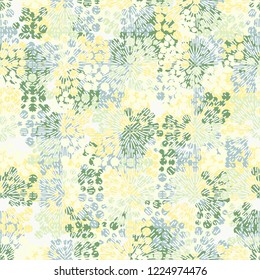 Seamless pattern. Colorful abstract urban camouflage. For children and women. Radial beam squares. Editing is available.