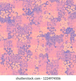 Seamless pattern. Colorful abstract urban camouflage. For children and women. Radial beam squares. Editing is available.