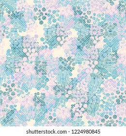 Seamless pattern. Colorful abstract urban camouflage. For children and women. Parquet texture. Editing is available.