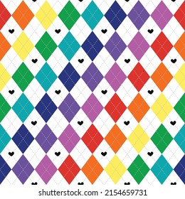 Seamless pattern colorful argyle style. Design for scrapbooking, decoration, cards, paper goods, background, wallpaper, wrapping, fabric and all your creative projects. Vector Illustration