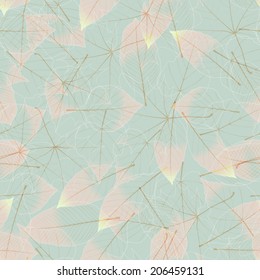 Seamless pattern with colorful autumn leaves. plus EPS10 vector file