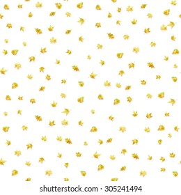 Seamless pattern with colorful autumn leaves. Vector illustration.