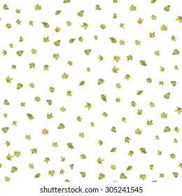 Seamless pattern with colorful autumn leaves. Vector illustration.