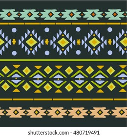Seamless pattern colorful aztec Tribal vintage ethnic 
