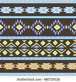 Seamless pattern colorful aztec Tribal vintage ethnic 