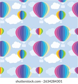 padrão perfeito com balões coloridos