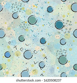 Seamless Pattern with colorful Balls. Scandinavian Style. Vector Illustration