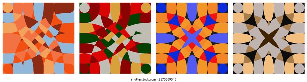 seamless pattern, colorful banner set, unique abstract seamless pattern
