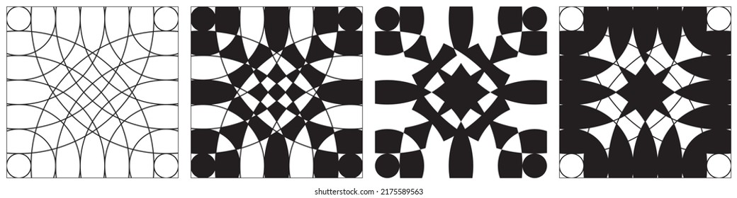 seamless pattern, colorful banner set, unique abstract seamless pattern