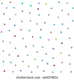 Seamless pattern with colorful beads. Vector illustration.