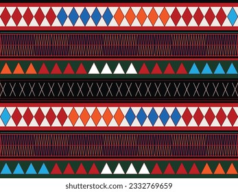Seamless pattern with colorful and beautiful stripes. Patterns of indigenous peoples.