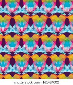 Seamless pattern with colorful birds