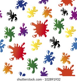 Seamless pattern with colorful blobs