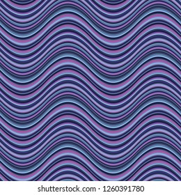 Seamless pattern with colorful blue waves texture. Abstract modern endless background. Vector illustration.
