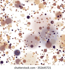 Seamless pattern with colorful blurred circles.  Background tile for winter holidays. Abstract texture template.