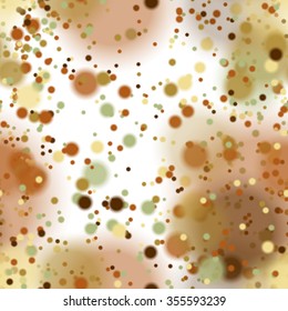 Seamless pattern with colorful blurred circles.  Background tile for winter holidays. Abstract texture template.