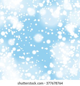 Seamless pattern with colorful blurred circles.  Background tile for winter holidays. Abstract texture template.